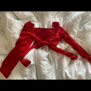 PLT red tie top